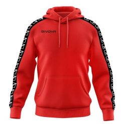 Bluza pasek z kapturem Givova Tarry. Czerwone bluzy sportowe damskie Givova, bez wzorów, z bawełny, sportowe. Za 187.50 zł.