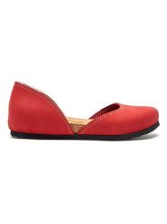 Comfortfusse Skórzane baleriny "Este" w kolorze czerwonym rozmiar: 37. Czerwone baleriny damskie Comfortfusse, bez wzorów, z nubiku, bez obcasa. Za 252.99 zł.