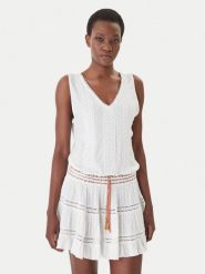 Banana Moon Sukienka letnia Martina Seastar MZG10 Biały Regular Fit. Białe sukienki damskie Banana Moon, na lato, s, bez wzorów, z wiskozy, bez kołnierzyka, bez ramiączek. Za 409.99 zł.