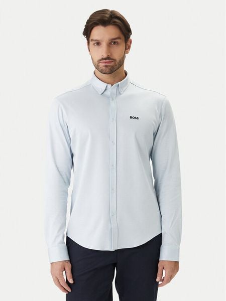 BOSS Koszula ST Motion 50555946 Błękitny Regular Fit. Niebieskie koszule męskie Boss, m, bez wzorów, z bawełny, bez kołnierzyka, bez ramiączek. Za 599.99 zł.