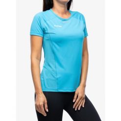 Koszulka szybkoschnąca damska Mammut Aenergy FL T-Shirt. Niebieskie topy sportowe damskie Mammut, bez wzorów, bez ramiączek. Za 320.35 zł.