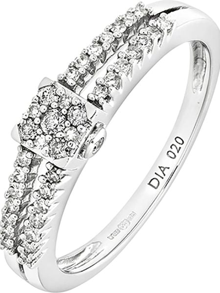 Rinani Złoty pierścionek z diamentami rozmiar: 61. Szare pierścionki damskie Rinani, z diamentem, złote. Za 2,805.99 zł.