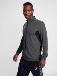 Kurtka z dresu Hummel Authentic Pl. Czerwone kurtki męskie HUMMEL, xl, bez wzorów, z dresówki, sportowe, bez kaptura. Za 212.45 zł.