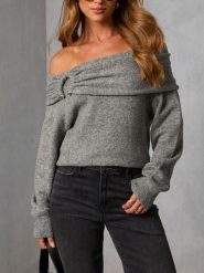 LA Angels Sweter w kolorze szarym rozmiar: XL. Szare swetry klasyczne damskie LA Angels, xl, bez kołnierzyka. Za 165.99 zł.