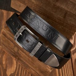 Pasek Męski Skórzany Magnum MAG-09 Brødrene Czarny 130 cm. Czarne paski męskie bez wzorów, z materiału, eleganckie. Za 55.99 zł.