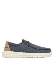 Quiksilver Półbuty WADE-02 Granatowy. Niebieskie półbuty męskie Quiksilver, z materiału, bez zapięcia. Za 179.99 zł.