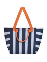 BLE Shopper bag w kolorze granatowo-białym - 40 x 35 x 20 cm rozmiar: onesize. Białe shopper bag damskie BLE, bez wzorów, z materiału, na ramię, bez dodatków. Za 129.75 zł.