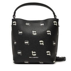 Torebka KARL LAGERFELD. Czarne torebki klasyczne damskie Karl Lagerfeld, bez wzorów, bez dodatków. Za 619.99 zł.