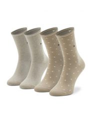 Tommy Hilfiger Skarpety długie 100001493 Beżowy. Brązowe skarpetki damskie Tommy Hilfiger, bez wzorów, z materiału. Za 59.99 zł.