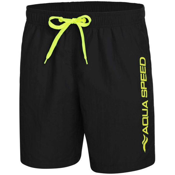 Spodenki kąpielowe męskie Aqua Speed Owen. Czarne kąpielówki męskie Aqua-Speed, m, bez wzorów. Za 79.99 zł.