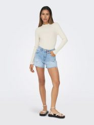 JDY Koszulka w kolorze kremowym rozmiar: S. Brązowe t-shirty damskie JDY, s, bez wzorów, bez kołnierzyka. Za 72.45 zł.