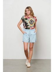 &Co Woman Szorty dżinsowe "Jailey" w kolorze błękitnym rozmiar: XL. Niebieskie szorty damskie &Co Woman, bez wzorów. Za 145.26 zł.