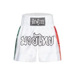 Spodenki do boksu tajskiego Benlee Goldy. Białe szorty męskie Benlee, bez kołnierzyka. Za 213.50 zł.