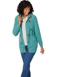 WITT WEIDEN Kurtka polarowa w kolorze turkusowym rozmiar: 42. Niebieskie kurtki damskie WITT WEIDEN, bez wzorów, z polaru, bez kaptura. Za 69.58 zł.