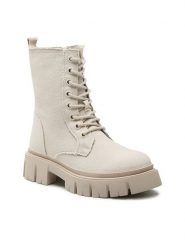 Jenny Fairy Trapery WS5816-02 Beżowy. Brązowe trapery damskie Jenny Fairy, z materiału, bez obcasa. Za 125.99 zł.