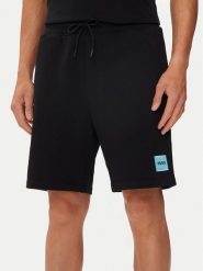 Hugo Szorty sportowe Diz222 50466196 Czarny Regular Fit. Czarne szorty męskie Hugo, bez wzorów, z bawełny, sportowe. Za 379.99 zł.