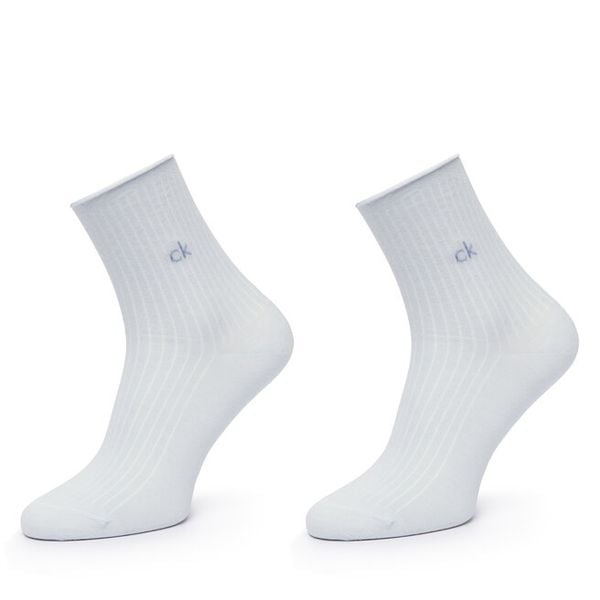 Skarpety długie Calvin Klein. Niebieskie skarpetki damskie CALVIN KLEIN, bez wzorów. Za 64.99 zł.