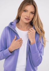 Bluza na zamek B-ALEXA. Zielone bluzy z kapturem damskie Volcano, s, z bawełny. Za 179.99 zł.