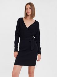 Vero Moda Sukienka dzianinowa 10269251 Czarny Regular Fit. Czarne sukienki damskie Vero Moda, xl, bez wzorów, z dzianiny, bez kołnierzyka, bez ramiączek. Za 199.99 zł.