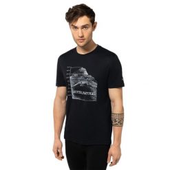 Koszulka męska z merino Super.Natural Men's 7 Peaks Tee z krótkim rękawem. Czarne bielizna termoaktywna męska Super.natural, m, bez wzorów, z dzianiny. Za 299.99 zł.