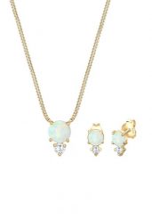 Elli Damski Glamorous zestaw kolczyki sztyfty z cyrkoniami i opalem z pozłacanego srebra próby 925 Sterling Silver Zestawy 1 ct. Szare kolczyki damskie Elli, z cyrkonią, pozłacane, na sztyftcie. Za 378.99 zł.