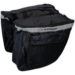 Torba rowerowa podwójna na bagażnik sakwa Dunlop 26l. Czarne torebki klasyczne damskie Dunlop, bez wzorów, bez dodatków. Za 39.99 zł.