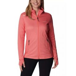 Damska bluza polarowa Columbia Park View Grid Fleece z pełnym zamkiem błyskawicz. Czerwone bluzy bez kaptura damskie Columbia, xs, z polaru. W wyprzedaży za 280.00 zł.