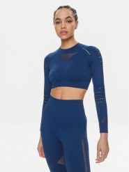 Brubeck Koszulka techniczna LC1002W Niebieski Slim Fit. Niebieskie bluzki sportowe damskie Brubeck, xl, bez wzorów, z syntetyku, bez ramiączek. Za 99.99 zł.