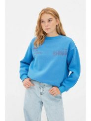 Trendyol Bluza w kolorze błękitnym rozmiar: XL. Niebieskie bluzy bez kaptura damskie Trendyol, xl. Za 60.99 zł.