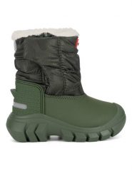 Hunter Śniegowce KFT5001PCT-FXR Khaki. Brązowe buty zimowe chłopięce Hunter, z materiału. Za 299.99 zł.