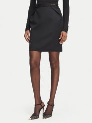 Elisabetta Franchi Spódnica mini GO-250-67E2-V420 Czarny Slim Fit. Czarne spódniczki damskie Elisabetta Franchi, bez wzorów, z wełny, mini. Za 1,799.00 zł.