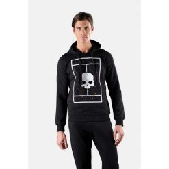 Bluza tenisowa męska Hydrogen Court Hoodie. Czarne bluzy z kapturem męskie HYDROGEN, l, z bawełny. Za 550.00 zł.