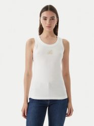 Luisa Spagnoli Top Bordo 543281 Biały Slim Fit. Białe topy damskie Luisa Spagnoli, xl, bez wzorów, z bawełny, bez kołnierzyka. Za 417.99 zł.