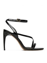 Eva Minge Sandały EO-TORI-LT2035-6 Czarny. Czarne sandały damskie Eva Minge, bez wzorów, ze skóry, bez obcasa. Za 429.99 zł.