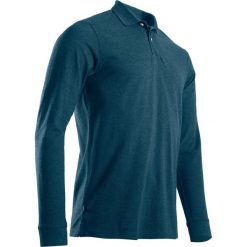 Koszulka polo do golfa z długim rękawem męska MW500. Niebieskie koszulki męskie z długim rękawem INESIS, l, z bawełny. Za 69.99 zł.