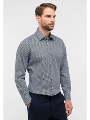 Eterna Koszula - Comfort fit - w kolorze granatowym rozmiar: 44. Niebieskie koszule męskie Eterna, bez wzorów, z bawełny, bez kołnierzyka, bez ramiączek. Za 109.26 zł.