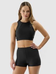 4F Góra od bikini damska - czarna XL. Czarne bikini damskie 4f, bez wzorów. Za 99.99 zł.
