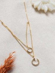 Lodie Silver Pozłacany naszyjnik z zawieszką - dł. 50 cm rozmiar: onesize. Szare naszyjniki damskie Lodie Silver, metalowe. Za 73.99 zł.