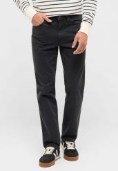 Męskie Spodnie Mustang Style Tramper Straight Jet Black 1017471 4188. Czarne spodnie materiałowe męskie Mustang, bez wzorów, z jeansu. Za 179.99 zł.