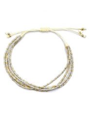 Luxenter Bransoletka w kolorze kremowym rozmiar: onesize. Brązowe bransoletki damskie Luxenter, srebrne. Za 147.91 zł.