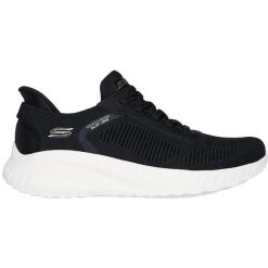 Buty sportowe damskie Skechers Bobs Squad Chaos C. Czarne buty sportowe na co dzień damskie Skechers, bez wzorów, z materiału. Za 390.00 zł.