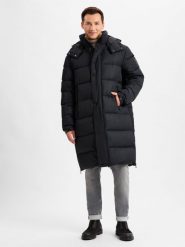 BOSS Pikowany płaszcz - H-Donden5 Mężczyźni czarny, 56. Czarne płaszcze męskie Boss, m, bez wzorów, z puchu, eleganckie. Za 1,899.95 zł.