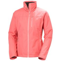 Damska kurtka wodoodporna Helly Hansen Crew 2. Czerwone kurtki damskie Helly Hansen, bez wzorów, bez kaptura. Za 714.50 zł.