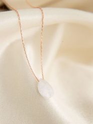 Lodie Silver Srebrny naszyjnik z kamieniem ozdobnym - dł. 43 cm rozmiar: onesize. Białe naszyjniki damskie Lodie Silver, srebrne. Za 30.99 zł.