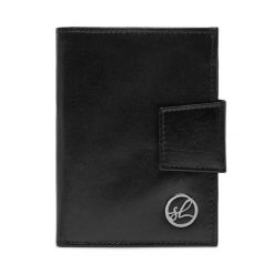 Portfel Semi Line. Czarne portfele męskie Semi-line, bez wzorów. Za 69.99 zł.