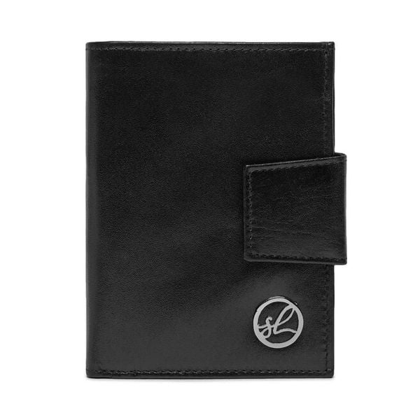 Portfel Semi Line. Czarne portfele męskie Semi-line, bez wzorów. Za 69.99 zł.