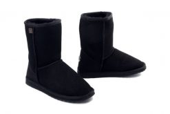 Emu Australia WP10002 Platinum Stinger Lo black, śniegowce damskie. Czarne śniegowce damskie Emu Australia, ze skóry. Za 739.42 zł.