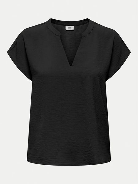 JDY Bluzka Pepper 15349346 Czarny Regular Fit. Czarne bluzki damskie JDY, m, bez wzorów, z wiskozy, bez kołnierzyka, bez ramiączek. Za 59.99 zł.