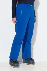 Damskie Funkcyjne spodnie termiczne wodoodporne pochodzące z recyklingu. Niebieskie spodnie materiałowe damskie Ulla Popken, bez wzorów, z elastanu, plus size. Za 479.99 zł.