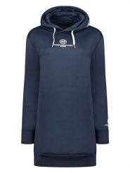 Maison Montaigne Sukienka dresowa "Gilongmai" w kolorze granatowym rozmiar: L. Niebieskie sukienki damskie Maison Montaigne, l, bez wzorów, z dresówki, bez kołnierzyka, bez ramiączek, mini. Za 113.10 zł.